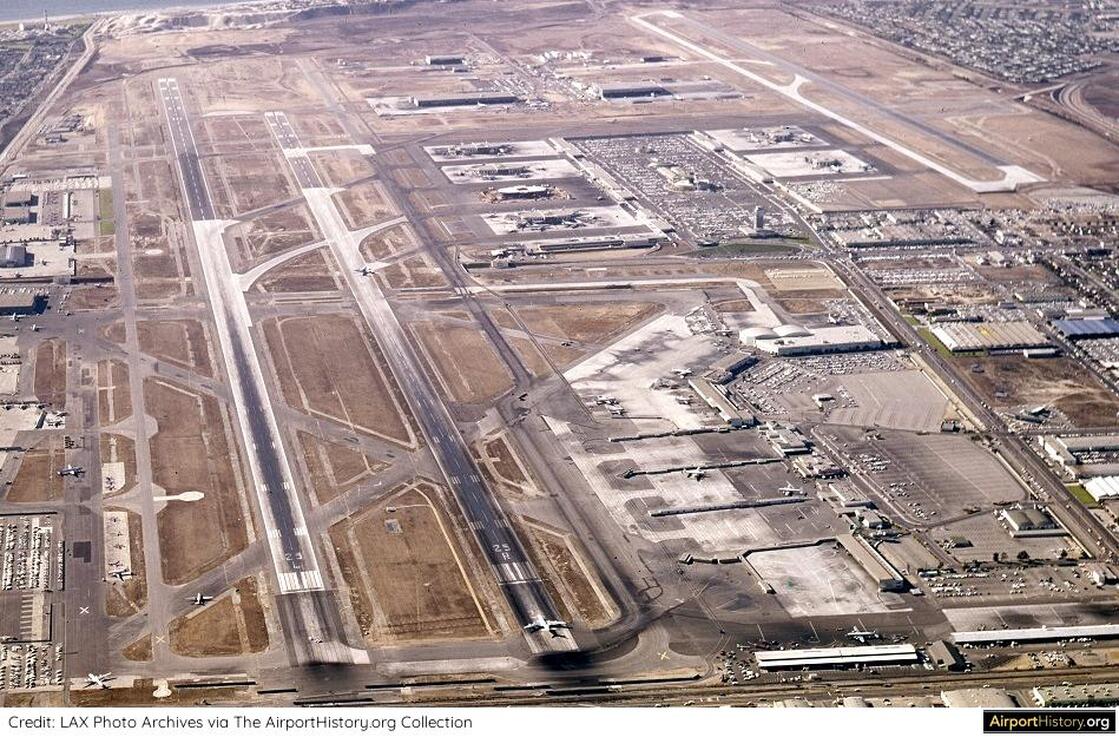 A 1961 aerial of LAX