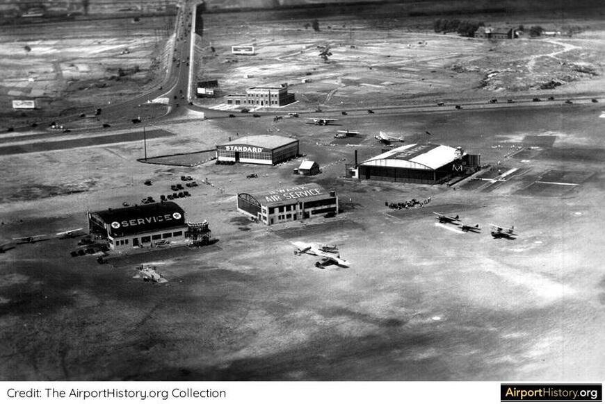 A 1931 aerial view of Newark Airport