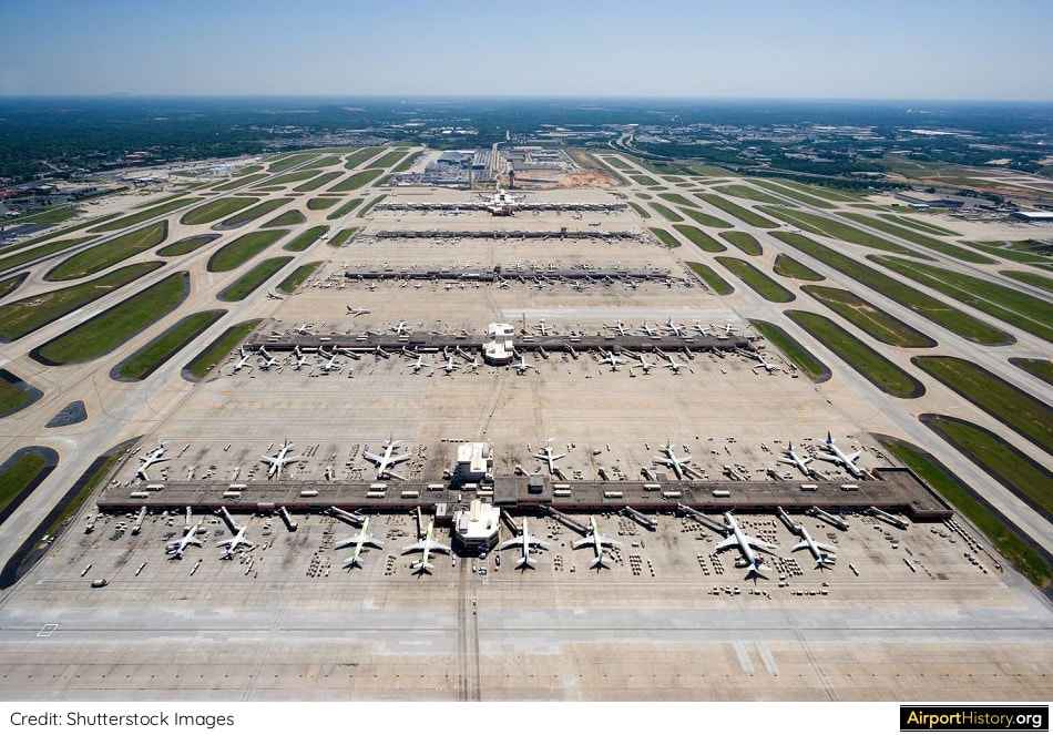 An aerial view of Atlanta Airport