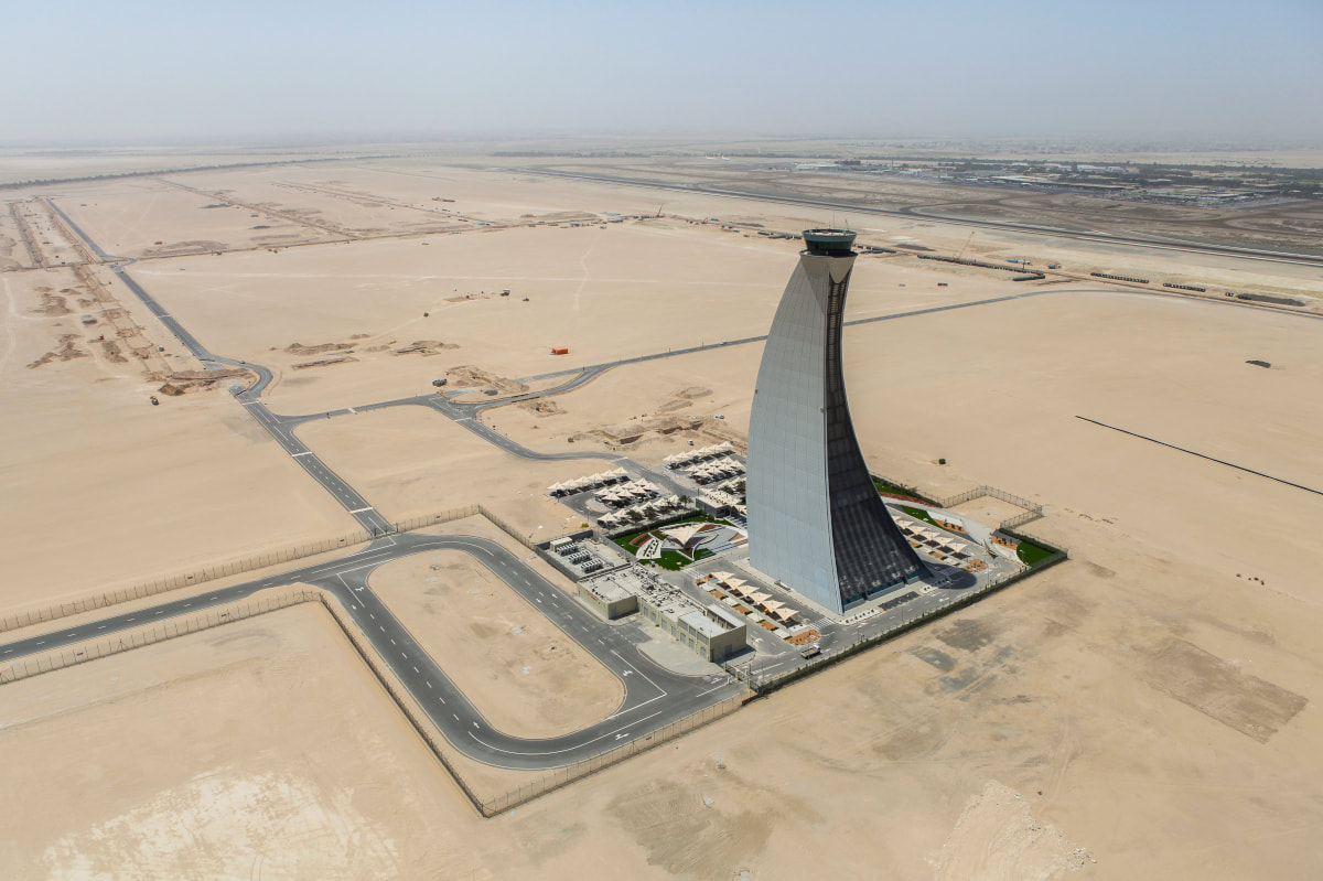 the ATC tower of Abu Dhabi International Airport