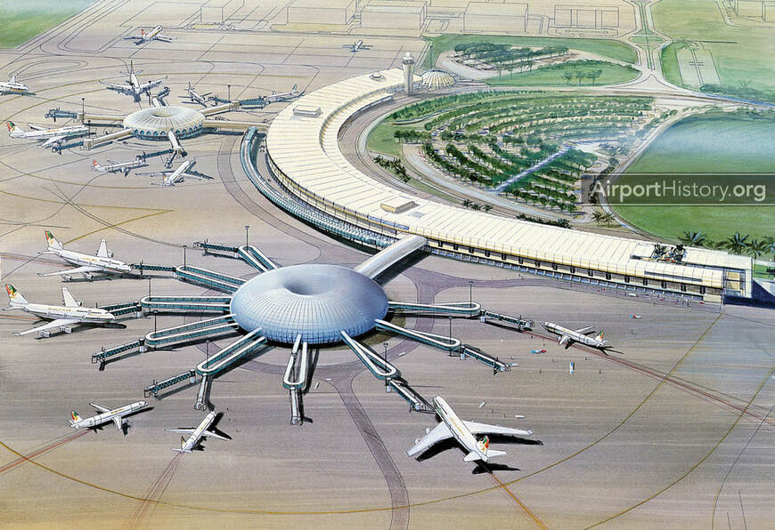 An unbuilt plan to expand the passenger terminal of Abu Dhabi International Airport
