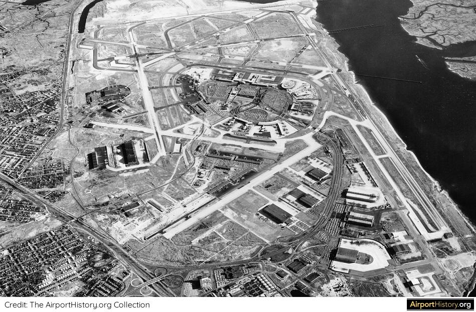 A December 1961 aerial image of New York of New York Kennedy Airport