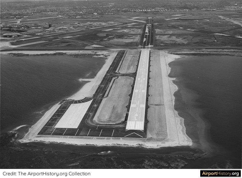 The extension of runway 04L/22R into Jamaica Bay.