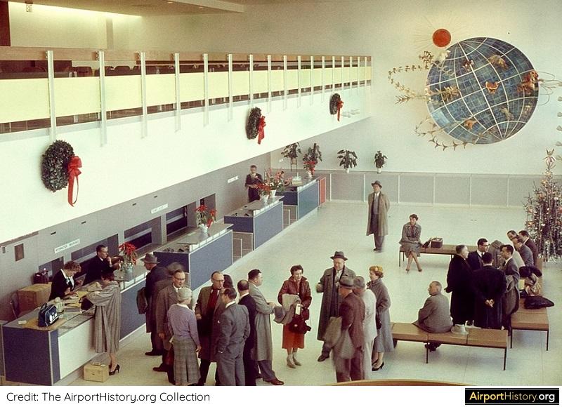 The KLM departure station in the IAB at New York's Idlewild Airport