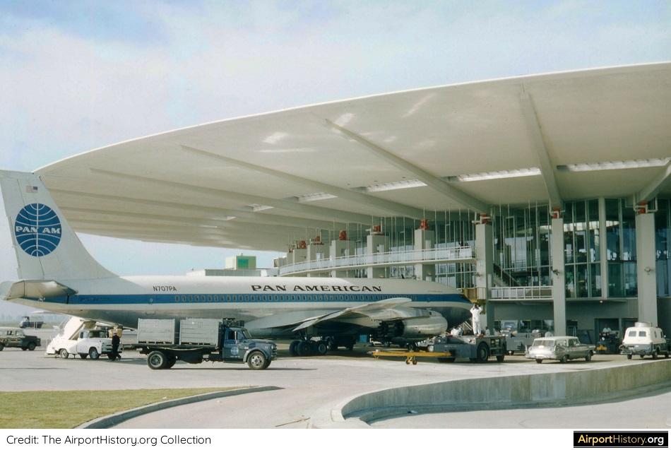 An exterior view of the Pan Am terminal