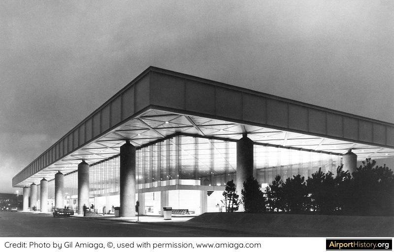 An exterior view of the Sundrome at Kennedy Airport, New York