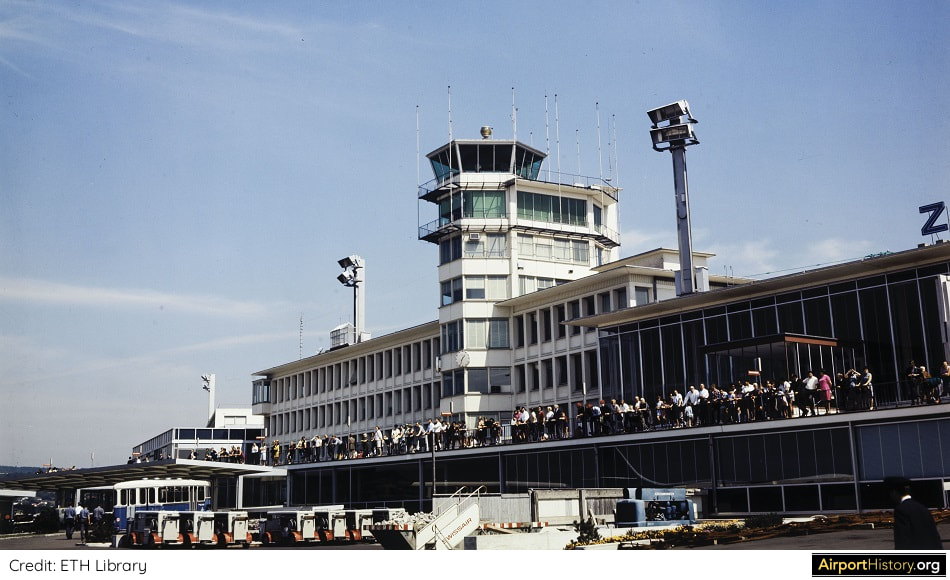 Zurich Airport in the 1960s.
