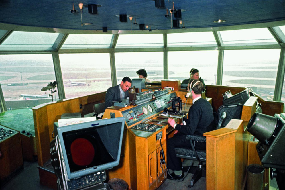 Heathrow's Air Traffic Control tower in the 1960s