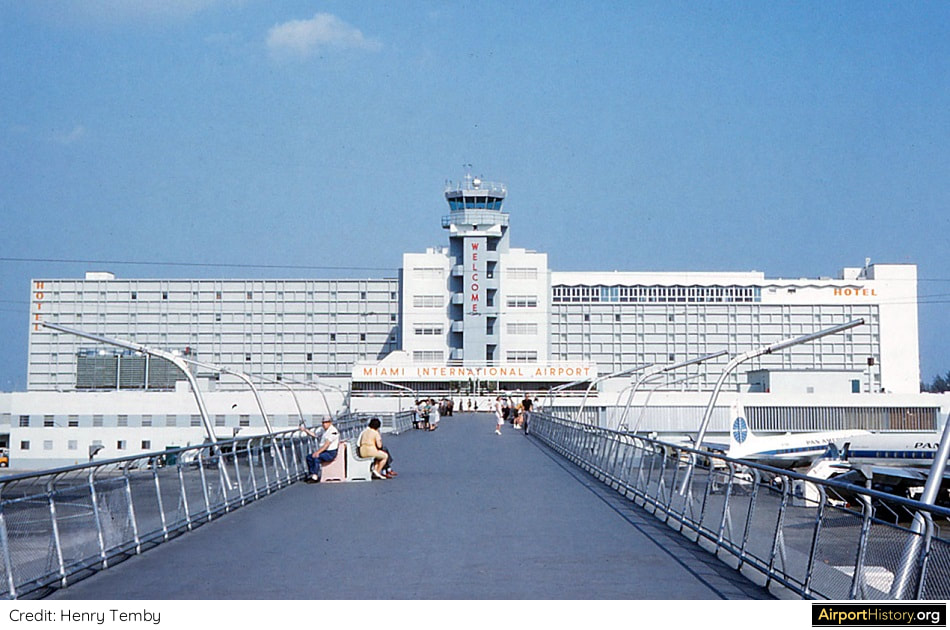 The observation deck of Miami International Airport in the early 1960s.