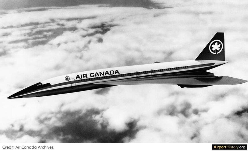 A Concorde in Air Canada livery