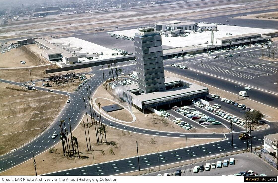 The LAX control tower in 1961