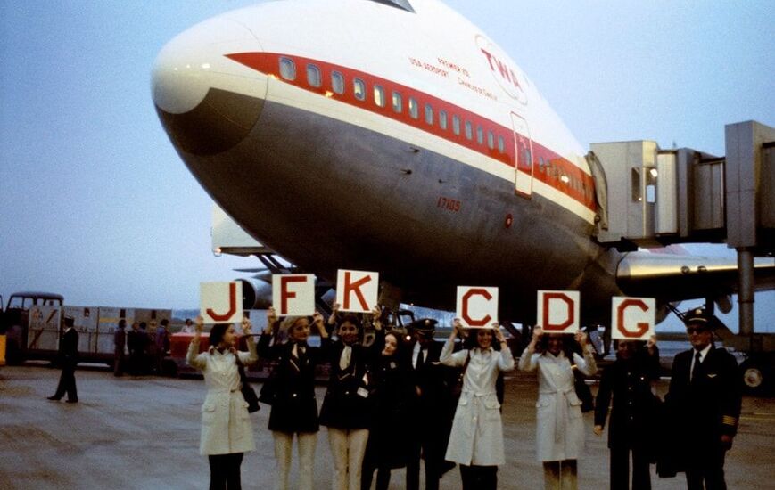 Paris Airport Aeroport Orly Roissy Charles de Gaulle Opening First Flight TWA New York 1974