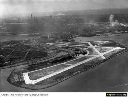 A 1939 aerial view of New York Municipal Airport